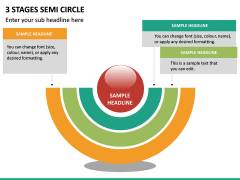 3 Stages Semi Circle PPT Slide 2