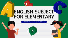 Free - English Subject for Elementary Presentation for PowerPoint and ...