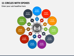 11 Circles with Spokes PPT Slide 2