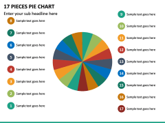 17 Pieces Pie Chart PPT Slide 2