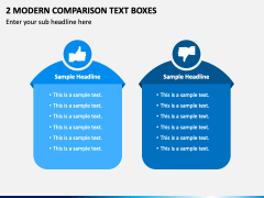2 Modern Comparison Text Boxes PPT Slide 2
