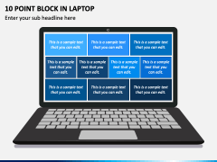 10 Point Block in Laptop PPT Slide 1