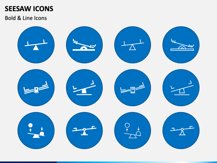 Seesaw Icons PPT Slide 1