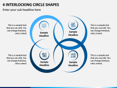 4 Interlocking Circle Shapes PPT Slide 1