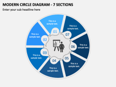 Modern Circle Diagram - 7 Sections PPT Slide 2