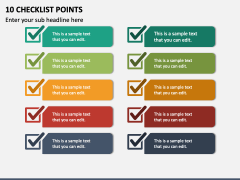 10 Checklist Points PPT Slide 2
