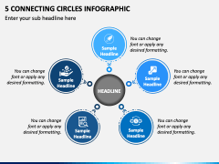 5 Connecting Circles Infographic PPT Slide 2