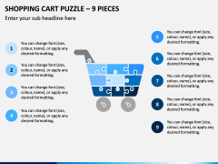 Shopping Cart Puzzle – 9 Pieces PPT Slide 1