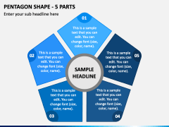 Pentagon Shape - 5 Parts PPT Slide 2