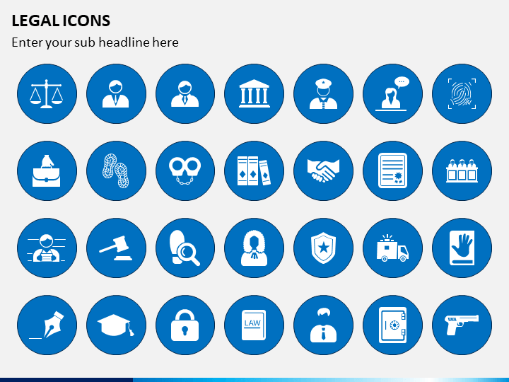 Legal Icons PPT Slide 1