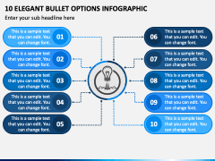 10 Elegant Bullet Options Infographic PPT Slide 2