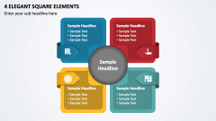4 Elegant Square Elements PPT Slide 1