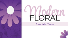 Modern Floral Theme PPT Slide 1
