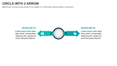 Circle with 2 Arrow PPT Slide 1