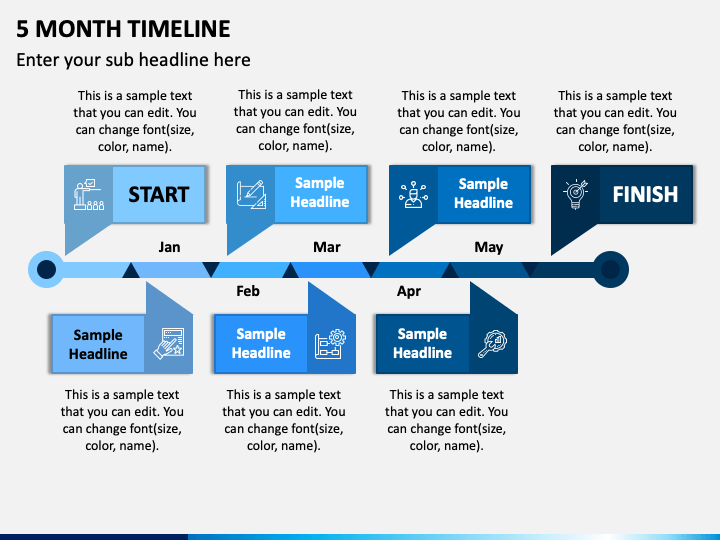 5 Month Timeline PPT Slide 1