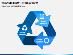 Triangle Flow - Three Arrow PPT Slide 2