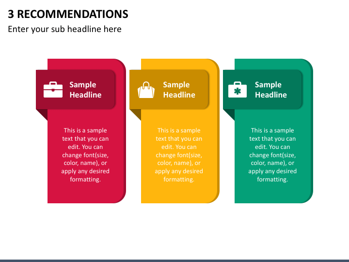 3 Recommendations Slide 1