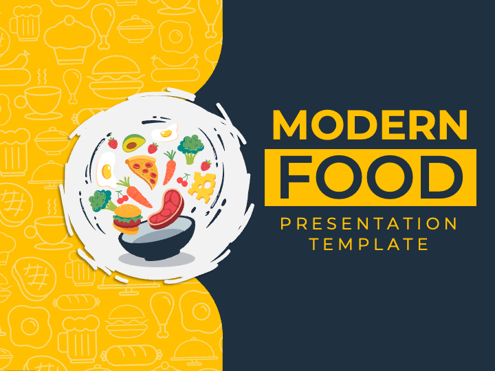 Modern Food Presentation PPT Slide 1