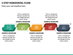5 Step Horizontal Flow PPT Slide 2