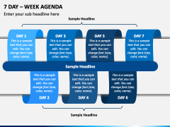 7 Day - Week Agenda PPT Slide 1