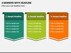 3 Banners with Headline PPT Slide 1
