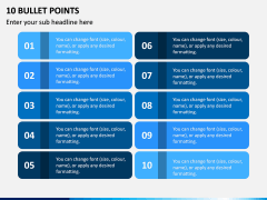 10 Bullet Points PPT Slide 1
