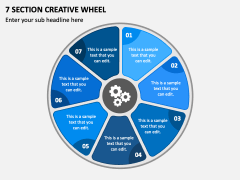 7 Section Creative Wheel PPT Slide 2