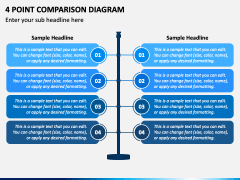 4 Point Comparison Diagram PPT Slide 1