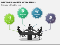 Meeting Silhouette with 4 Stages PPT Slide 1
