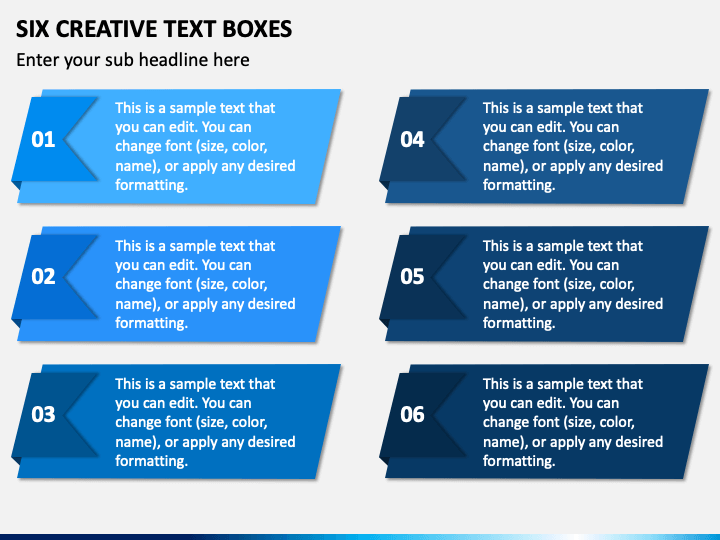 Six Creative Text Boxes PowerPoint and Google Slides Template - PPT Slides