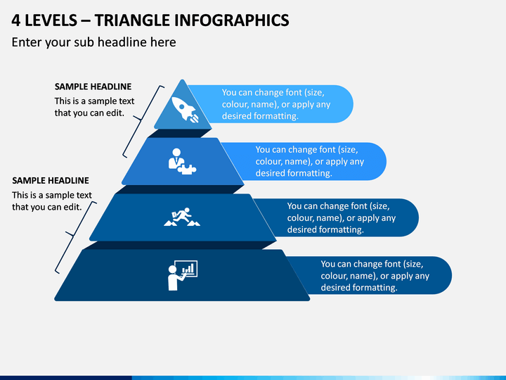 4 Levels - Triangle Infographics PPT Slide 1
