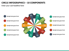 Circle Infographics – 10 Components PPT Slide 2
