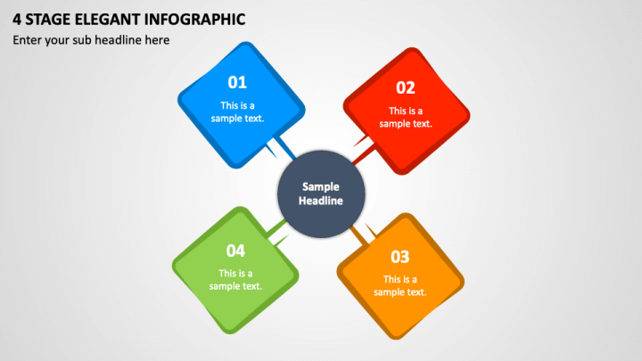 4 Stage Elegant Infographic PPT Slide 1