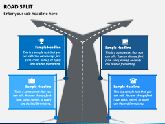 Road Split PowerPoint Template and Google Slides Theme