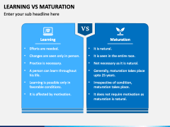 Learning Vs Maturation PowerPoint Template - PPT Slides