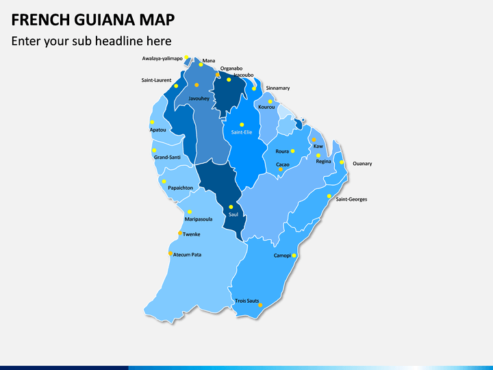 French Guiana Map PPT Slide 1