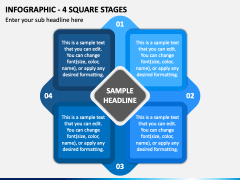 Infographic - 4 Square Stages PPT Slide 2