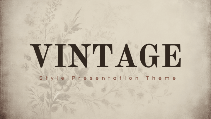 Vintage Style Theme PPT Slide 1