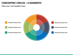 Concentric Circles – 6 Segments PPT Slide 2