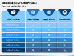 Checkbox Comparison Table PowerPoint Template - PPT Slides