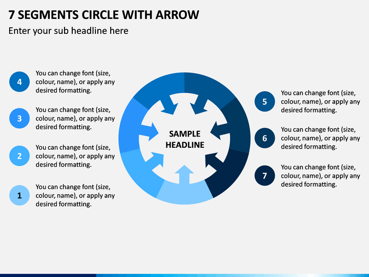 7 Segments Circle with Arrow PPT Slide 1