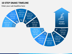 10 Step Snake Timeline PPT Slide 1
