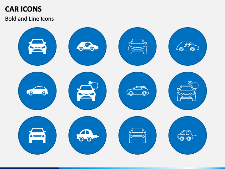 Car Icons PPT Slide 1
