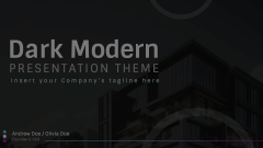 Dark Modern Theme Animated Presentation - SketchBubble