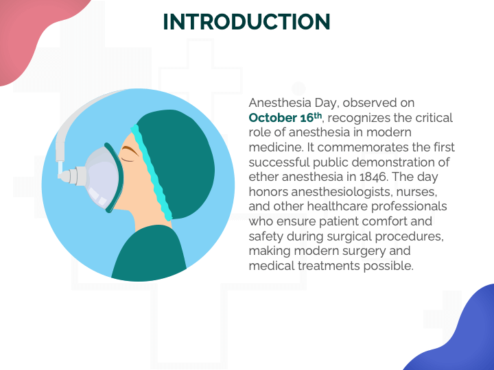 Free - World Anaesthesia Day PowerPoint Template And Google Slides Theme