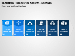 Beautiful Horizontal Arrow - 6 Stages PPT Slide 1
