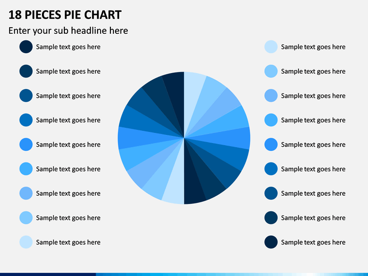 18 Pieces Pie Chart PPT Slide 1