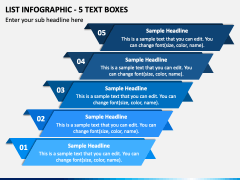 List Infographic - 5 Text Boxes PPT Slide 2