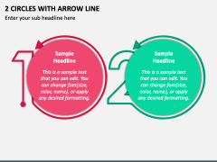 2 Circles with Arrow Line PPT Slide 1