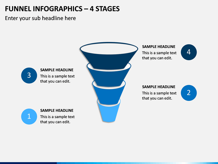 Funnel Infographics – 4 Stages PPT Slide 1